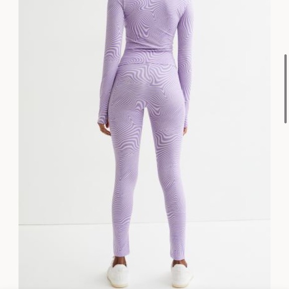H&M purple jersey printed leggings - Picture 3 of 5